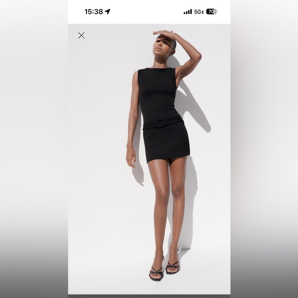 Zara Black Sleeveless Dress size M with tags